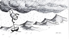 Umbrella Cartoon by Darcy Hudson