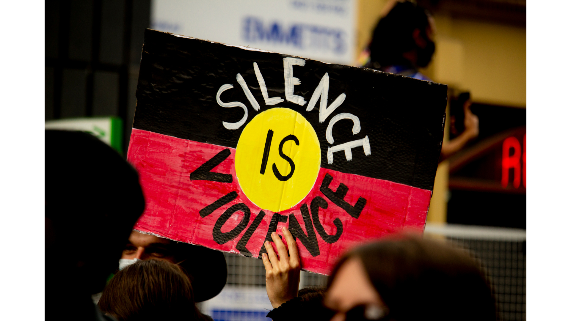 'Silence is Violence' Photo by Brendan Bonsack.