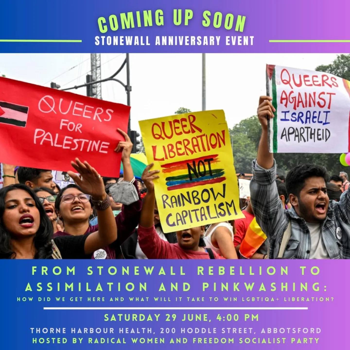 From Stonewall Rebellion to Assimilation and Pinkwashing event image