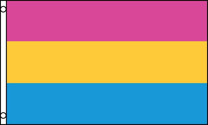 pan flag purple yellow light blue horizontal stripes