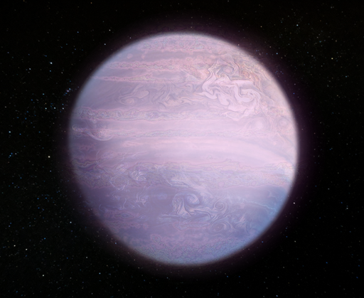 Artist's impression of an unrelated super-puffy planet (Image by Baperookamo, via Wikimedia Commons)