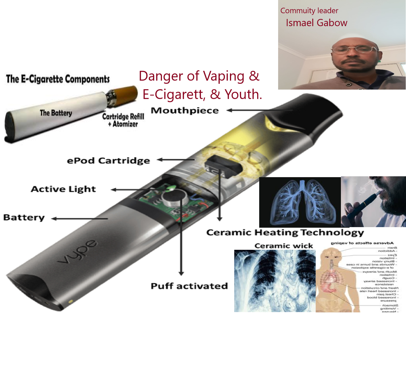 The danger of Vaping/E-cigaret in youth in Melbourne Australia, Somali community.