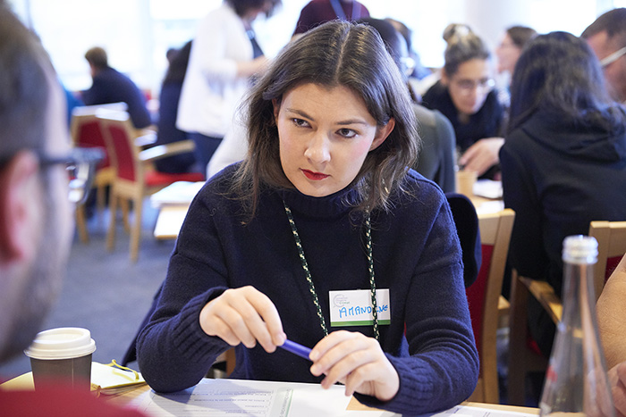 Amandine Roggemann at the Citizens Assembly on Climate