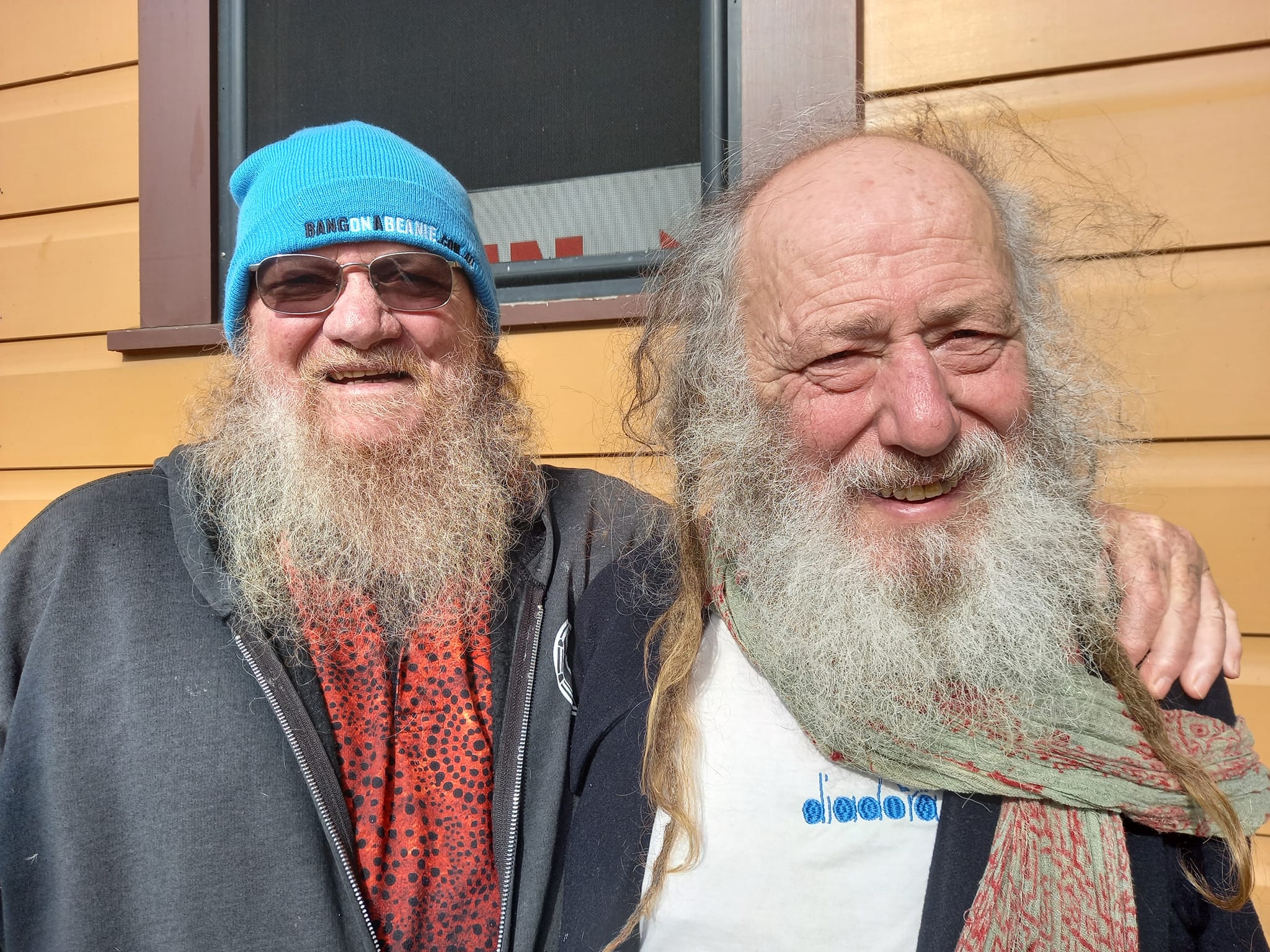 Uncle Micky Ryan,  Bundjalung Elders Council President  with Al Oshlack  