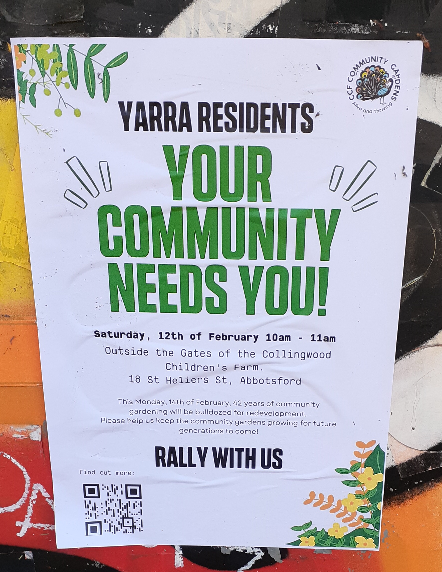 Collingwood Community Gardeners Rally Support
