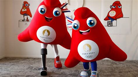 The Olympic and Paralympic mascots are hats (one with a prosthetic leg)