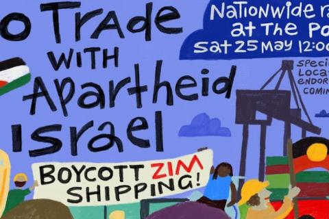 ‘Boycott ZIM shipping’, artwork by Nicky Minus | instagram.com/nickyminus