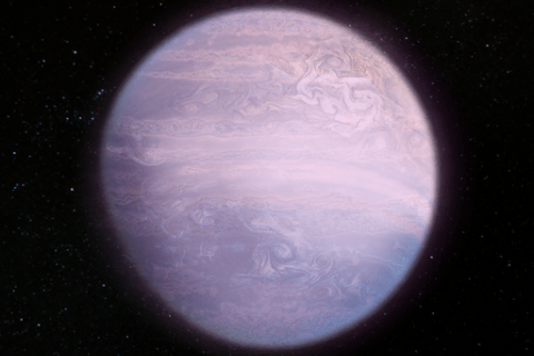 Artist's impression of an unrelated super-puffy planet (Image by Baperookamo, via Wikimedia Commons)