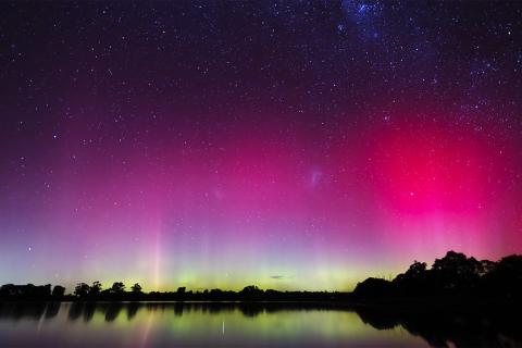Aurora Australis seen on 11 May 2024 at Joyce's Creek, Victoria, on Dja Dja Wurrung Country (Photo by Patrick Kavanagh, via Flickr)