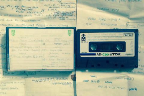 Original cassette and notes from the 3CR archives - Land Rights Public Meeting, Melbourne, 1978 recorded by 3CR volunteer Nancy Atkin.