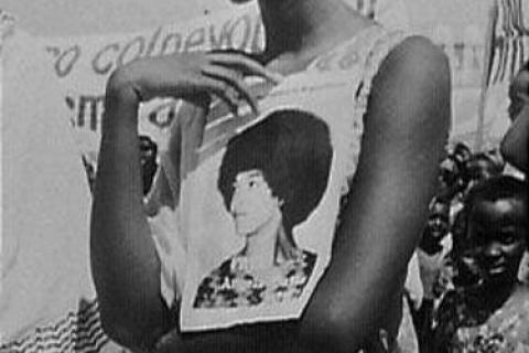 Somali women protesting for the release of Angela Davis in 1970