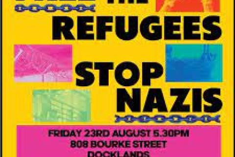 Free the Refugees rally poster