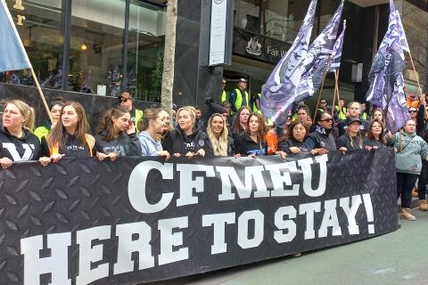 Defend the CFMEU Rally - Fair Work Commission Melb 27 Aug 2024