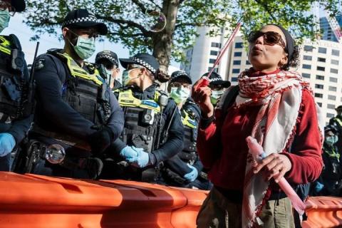 Bubbles against Victoria Police