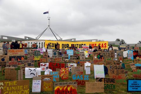 School Strikers at Parliament House, Canberra