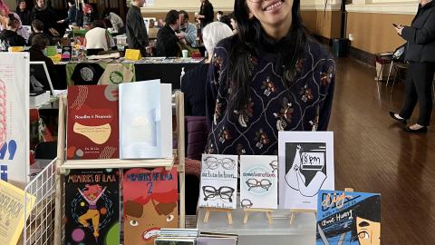 Annie Huang from Take on Publishing at The Blue Mountains Zine Fair photographed by Aphrodite Delaguiado (@illographo on IG)  