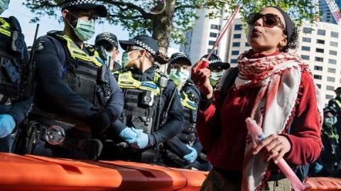 Bubbles against Victoria Police