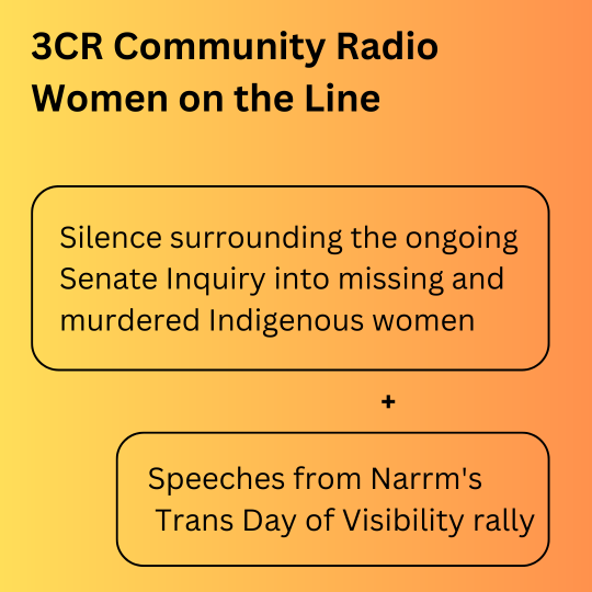 cover of episode Silence around the Senate Inquiry into missing and murdered Indigenous women and speeches from Narrm Melbourne&#039;s Trans Day of Visibility rally